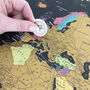 Scratch The World® Map Print Black Ocean With Flags Panel, thumbnail 5 of 9