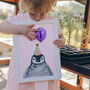 Baby Penguin With Balloon Personalised Children's Print, thumbnail 1 of 7