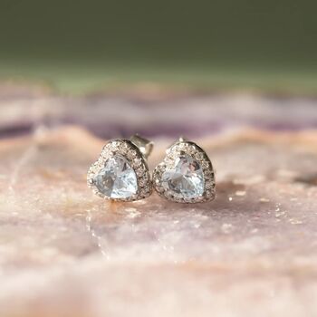 March Birthstone Earrings Aquamarine, 2 of 4