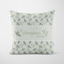 Personalised Green Woodland Christmas Cushion, thumbnail 4 of 7