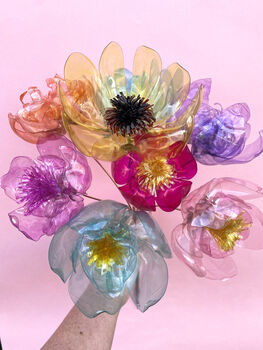 Happy Colours Bouquet Recycled Plastic Bottle Flowers, 8 of 10