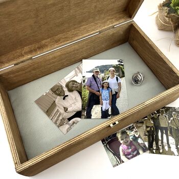 Carved Initials Personalised Memory Box, 9 of 11