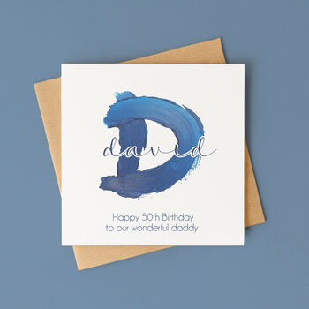 Personalised Birthday Card For Him – Any Letter, 4 of 10