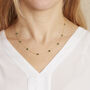 Emerald Gold Plated Silver Chain Collar Necklace, thumbnail 3 of 6