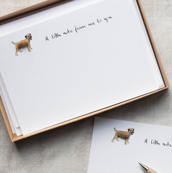 Boxed Set Of 10 Border Terrier Notecards, 2 of 5