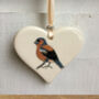 Chaffinch Ceramic Heart, thumbnail 2 of 3