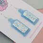 Gin Bottle Glitter Resin Earrings, thumbnail 2 of 4