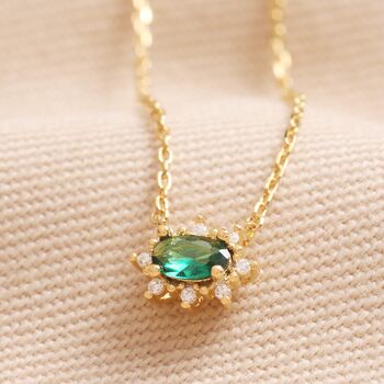Crystal Pendant Necklace In Gold, 7 of 8