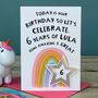 Rainbow And Star Milestone Birthday Card, thumbnail 1 of 4