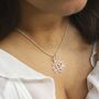 Sterling Silver Lotus Flower Necklace, thumbnail 1 of 6