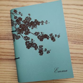 Personalised Leather Books Japanese Blossom, 2 of 10