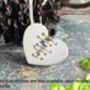 Mended Heart Necklace With Silver Sutures, thumbnail 2 of 2