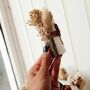 White Sage Selenite Crystal Dried Flowers Smudge Stick, thumbnail 1 of 2