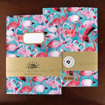 Flamboyance Of Flamingos Print A5 Notebook, 4 of 10