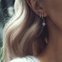 Dara. Sterling Silver Tiny Opal Stud Earrings, thumbnail 3 of 5