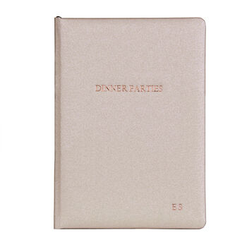 Personalised Hand Bound Buckram Dinner Party Book, 2 of 10