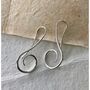 Gold Musical Note Drop Earrings, thumbnail 4 of 5