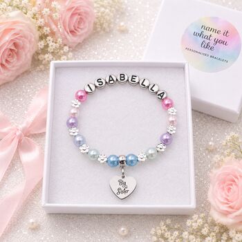 Personalised Big Sister Bracelet Keepsake Gift, 2 of 12
