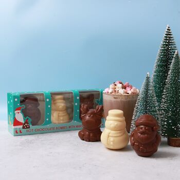 Christmas Character Hot Chocolate Bombes, Three Bombes, 2 of 5