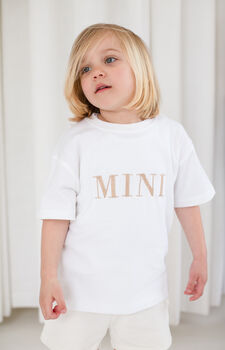 Mini Embroidered T Shirt With Optional Matching Mama, 3 of 9