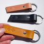 Hand Crafted Personalised Leather Flag Keyring, thumbnail 2 of 9
