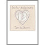 Personalised 13th Lace Wedding Anniversary Card, thumbnail 7 of 8