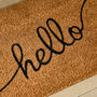 Hello Print Natural Coir Door Mat, thumbnail 2 of 3