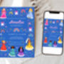 Digital Editable Princess Kids Birthday Party Invitation Template, thumbnail 3 of 10