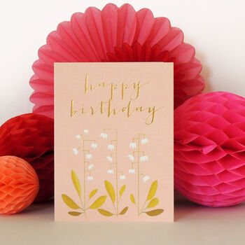 Mini Gold Foiled Birthday Card, 5 of 5