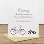 Personalised Mother's Day Bikes Card, thumbnail 2 of 3