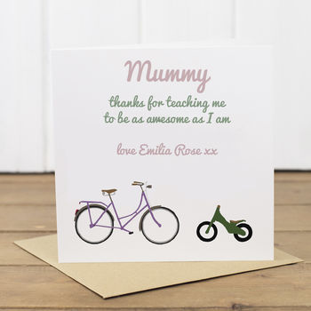 Personalised Mother's Day Bikes Card, 2 of 3