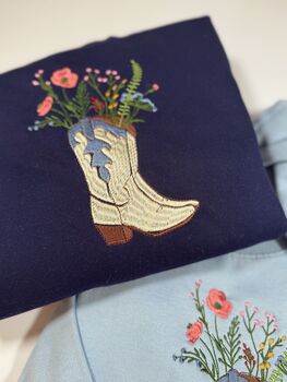 Cowboy Boot Floral Embroidered Sweatshirt, 4 of 5