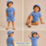 Summer Personalised 3pcs Towelling Sets Embroidered Kids Personalised T Shirt And Shorts Holiday, Beach , Swimming, thumbnail 4 of 13