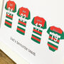 Personalised Family Rugby Shirt Print, thumbnail 4 of 5