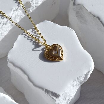 Dainty Heart Locket Pendant 18 K Gold, 4 of 6