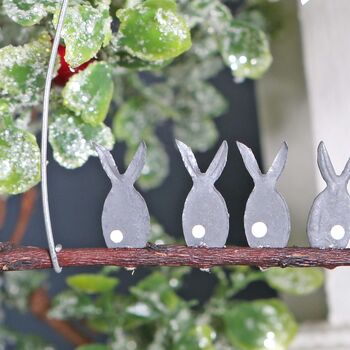Star Gazing Rabbits Christmas Tree Decoration, 4 of 4
