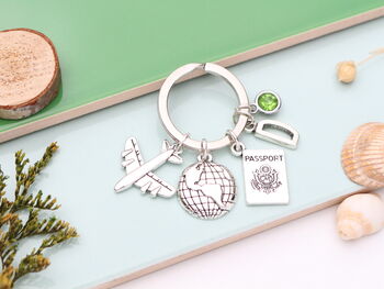 Personalised Travel Keyring Travel Bag Charm, 7 of 11