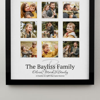 Personalised Family Multi Photo Frame Collage Gift, 10 of 12