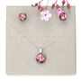 Round Pink Glass Pendant On Sterling Silver Necklace, thumbnail 3 of 12