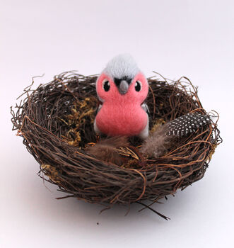 Needle Felted Chaffinch Standing Ornament, 7 of 7