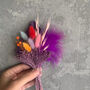 Mini Purple Dried Flower Boutonnieres, thumbnail 3 of 3