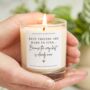 Best Friend Gift Sentimental Quote Scented Candle, thumbnail 1 of 8