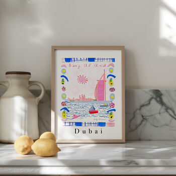 Burj Al Arab Hotel Art Print, Dubai Uae Scene, 2 of 7