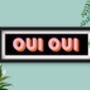 Framed Panoramic Oui Oui Typography Print, thumbnail 5 of 10