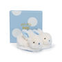 Doudou Et Compagnie Blue Booties With Rattle, thumbnail 1 of 4