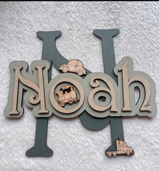 Personalised Name Sign For Kids Wall Initial Door Sign, 7 of 12
