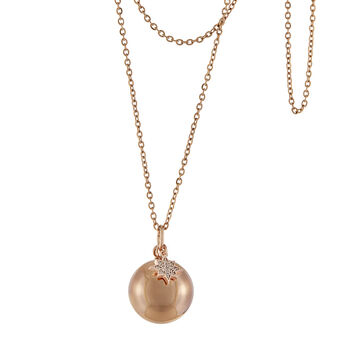 Pregnancy Necklace Pink Gold With Sparkling Star, 3 of 6