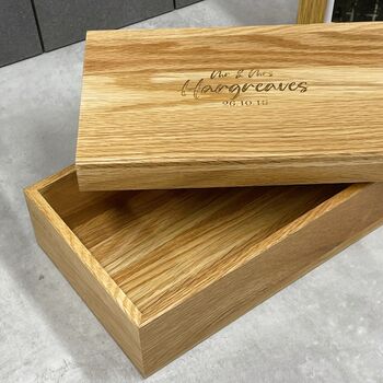 Personalised Oak Memory Box, 8 of 8