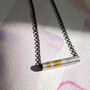 Silver Gold Everyday Textured Pendant Necklace, thumbnail 8 of 10
