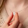 Footprint Necklace Sterling Silver, thumbnail 1 of 6